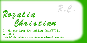 rozalia christian business card